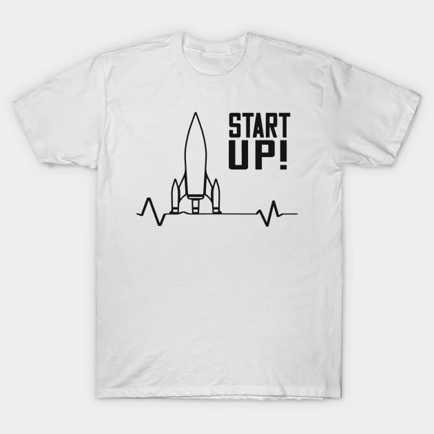 Start-up Rocket Entrepreneurship T-Shirt by Foxxy Merch